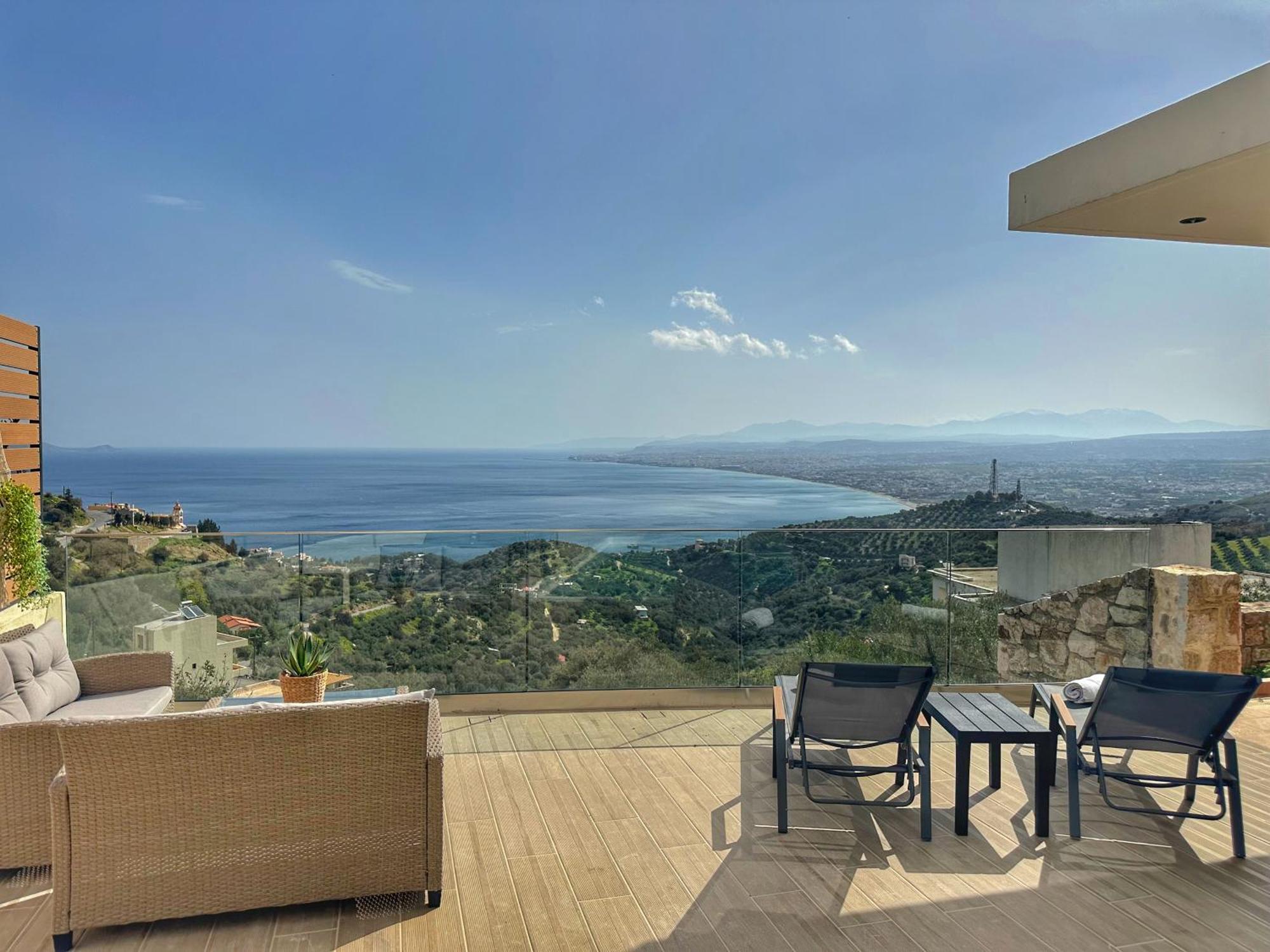 Villa Balcony, Cozy Villa With Amazing View Rodhiá Eksteriør billede